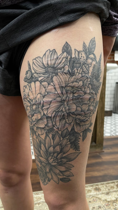 Left thigh - healed 2 years